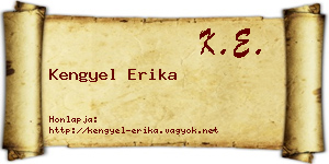 Kengyel Erika névjegykártya